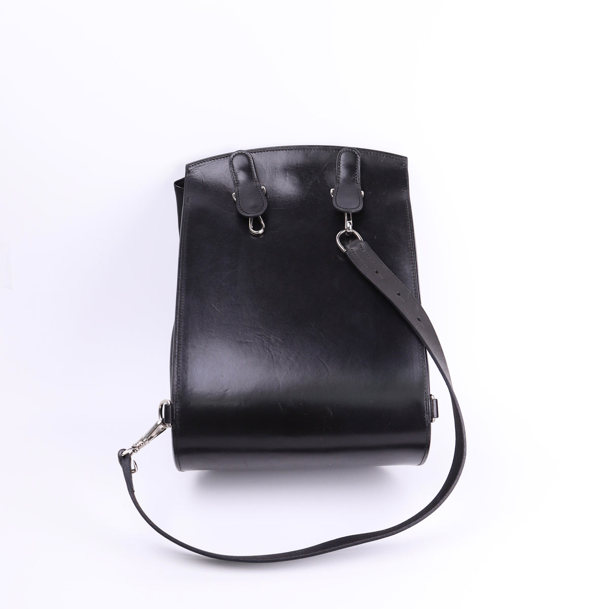 Hermes Sherpa PM Backpack in Barenia Black 2001, back view