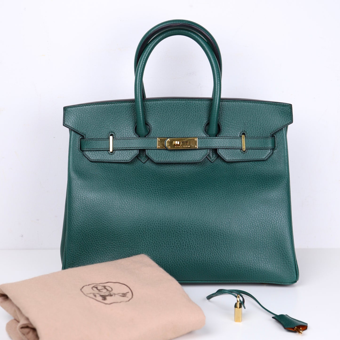 Hermes｜Birkin 35 Vachette Ardennes Vert Anglais 1994
