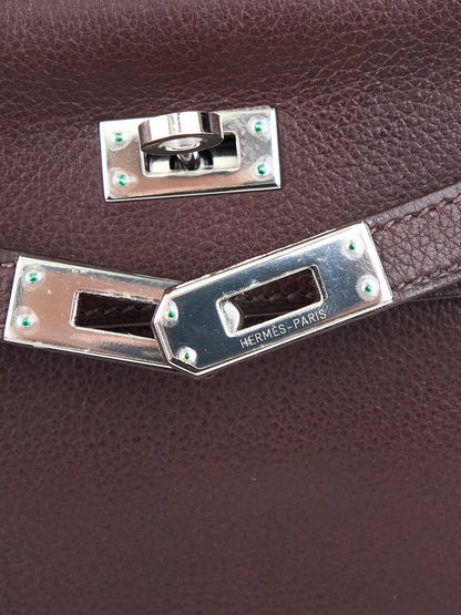 Hermes｜Kelly Pochette Havana Handbag Evergrain 2006