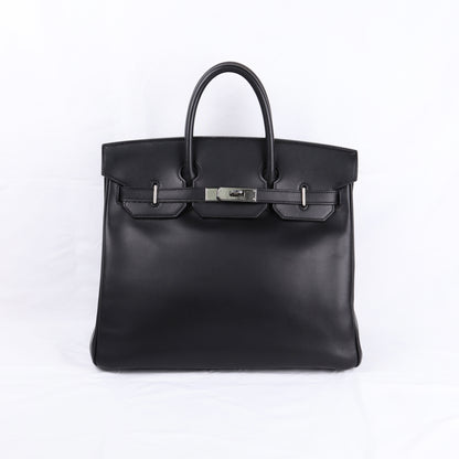 Hermes Hac 32 Handbag in Evercalf Black 2009，front view