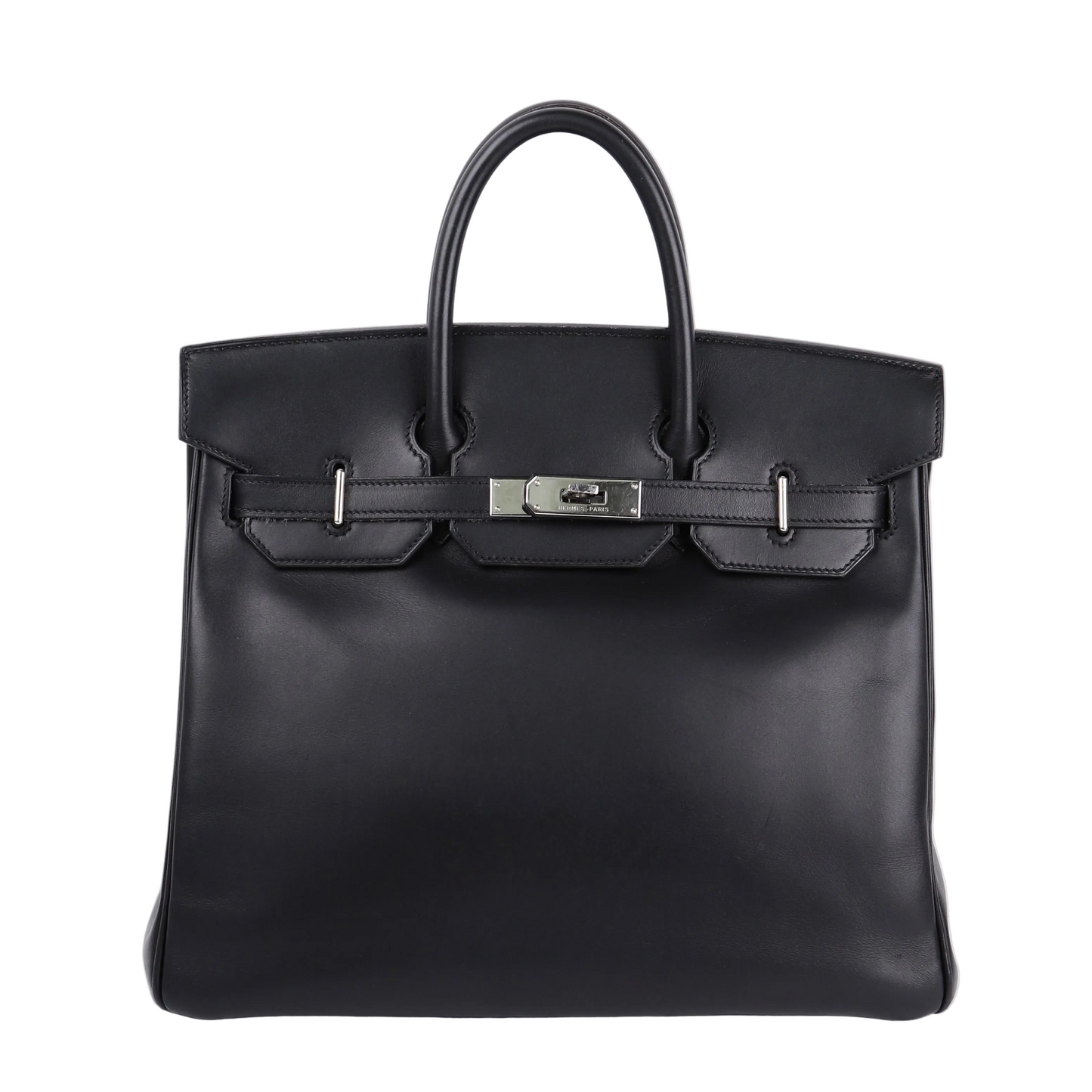 Hermes Hac 32 Handbag in Evercalf Black 2009，front view
