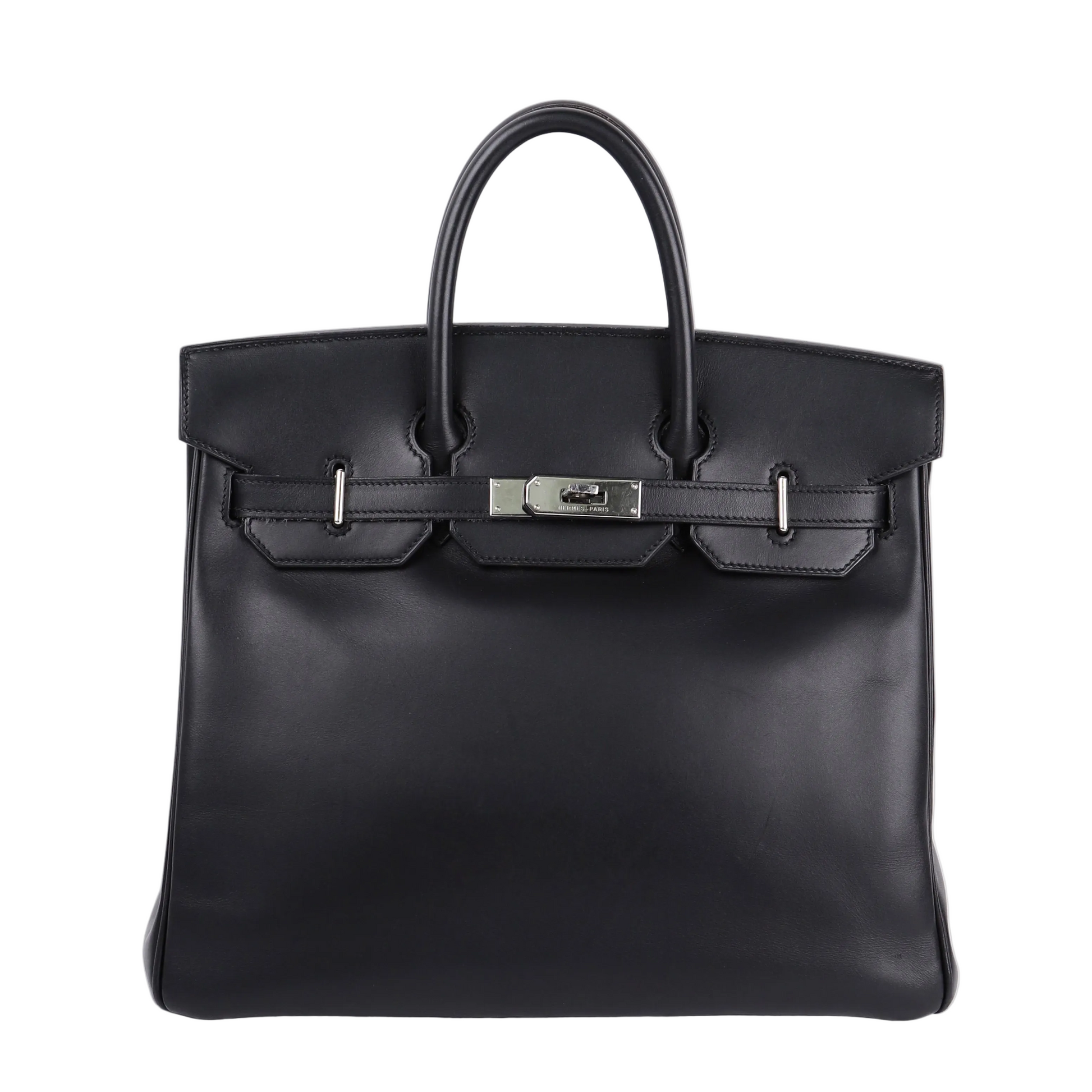 Hermes Hac 32 Handbag in Evercalf Black 2009，front view