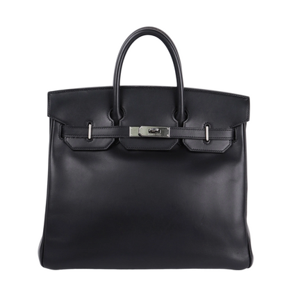 Hermes Hac 32 Handbag in Evercalf Black 2009，front view