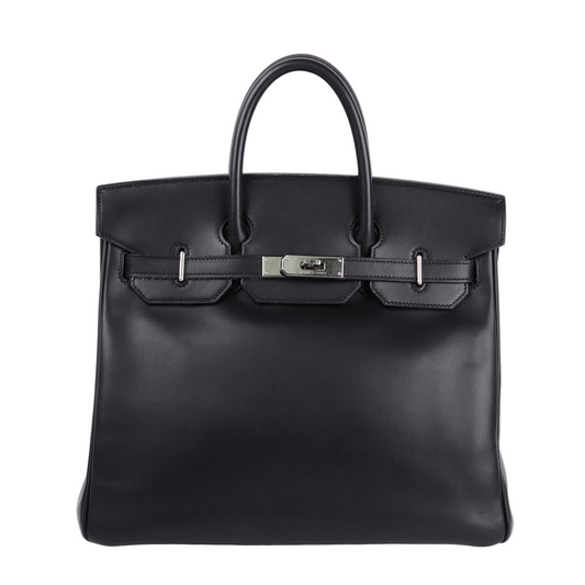 Hermes Hac 32 Handbag in Evercalf Black 2009，front view