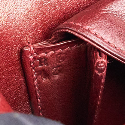 Hermes｜Cordeliere Vintage Handbag Burgundy Crocodile  1982