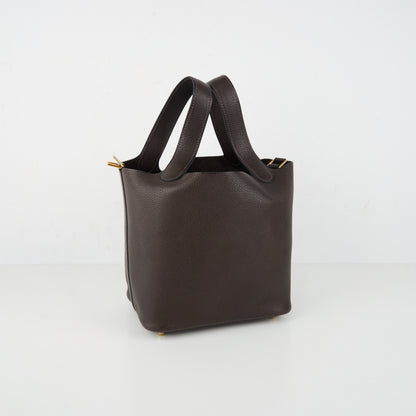 Hermes｜ Picotin PM Handbag  Faubourg  Ebene 2022