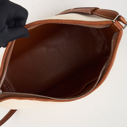 Hermes｜ Berlingot Shoulder Bag  Barenia/Toile  2001