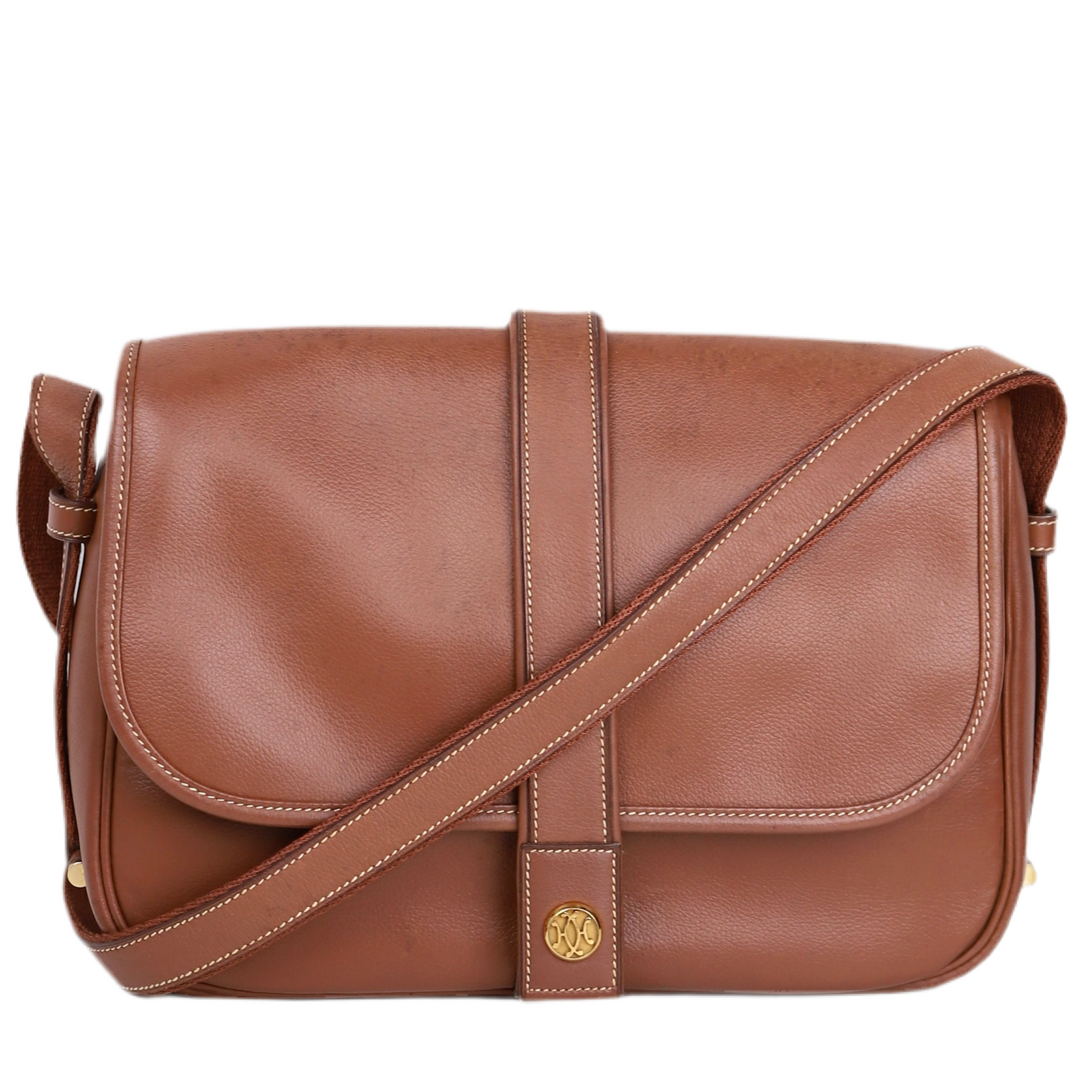 Hermes Noumea Shoulder Bag in Novillo Noisette 1985, front view