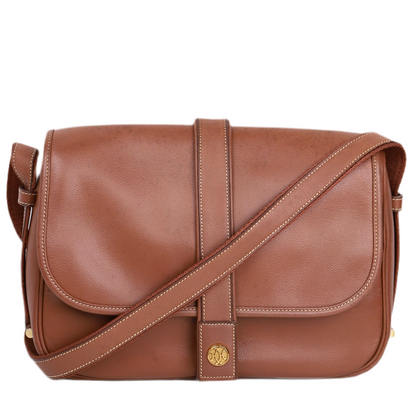 Hermes Noumea Shoulder Bag in Novillo Noisette 1985, front view