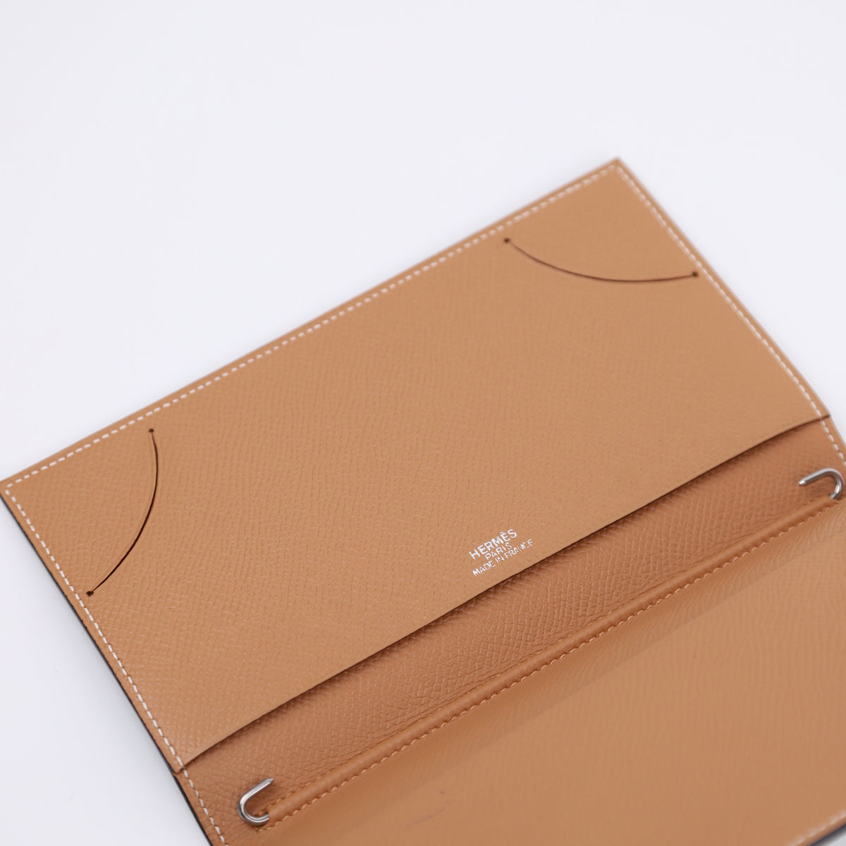 Hermes Journal Case Passport Cover in Epsom Gold/Bambou 2002,logo
