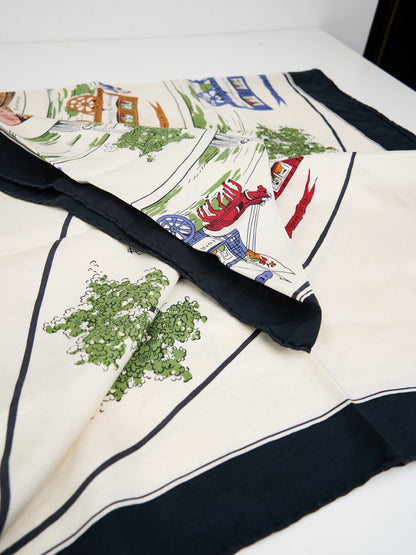Hermes | Silk Scarf Carre 90 Jeu Des Omnibus et Dames Blanches