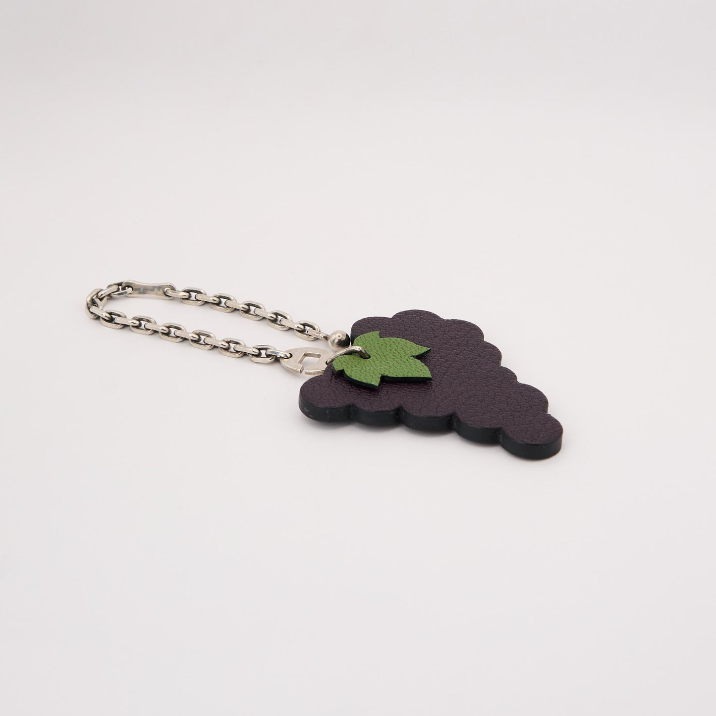 Hermes| S925 Key Chain  Bag Charm Chevre Grape  Raisin