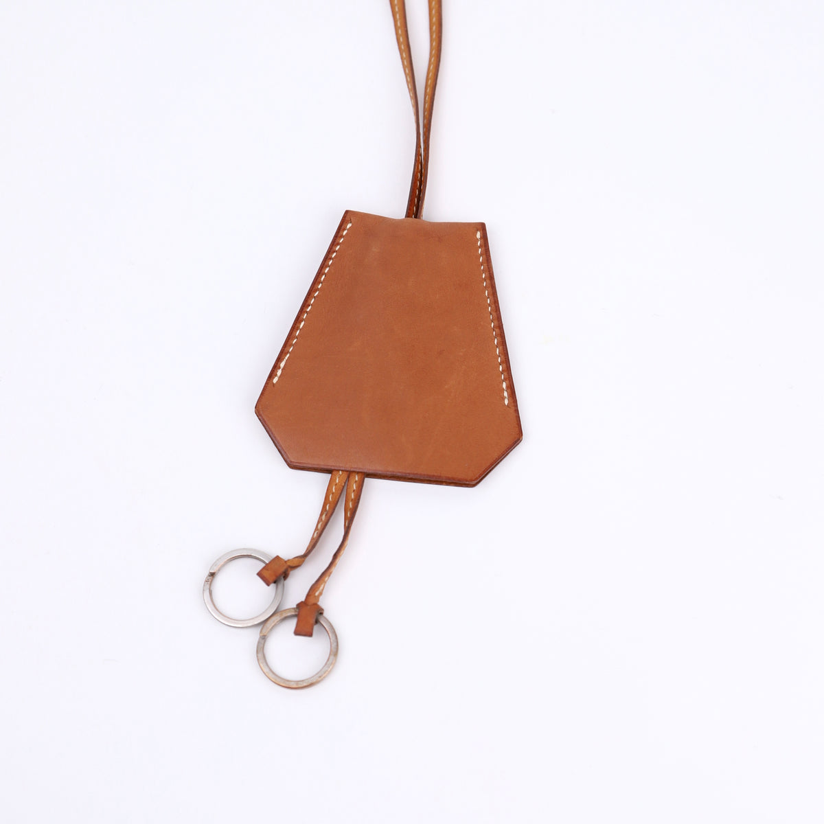 Hermes Barenia Clochette Key Holder Necklace, hardware
