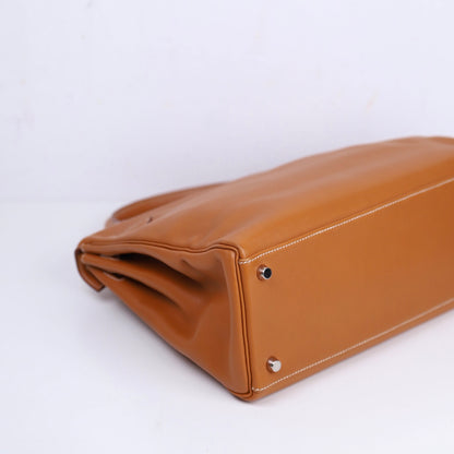 Hermes｜ Kelly 32 Handbag Gold Swift 2000