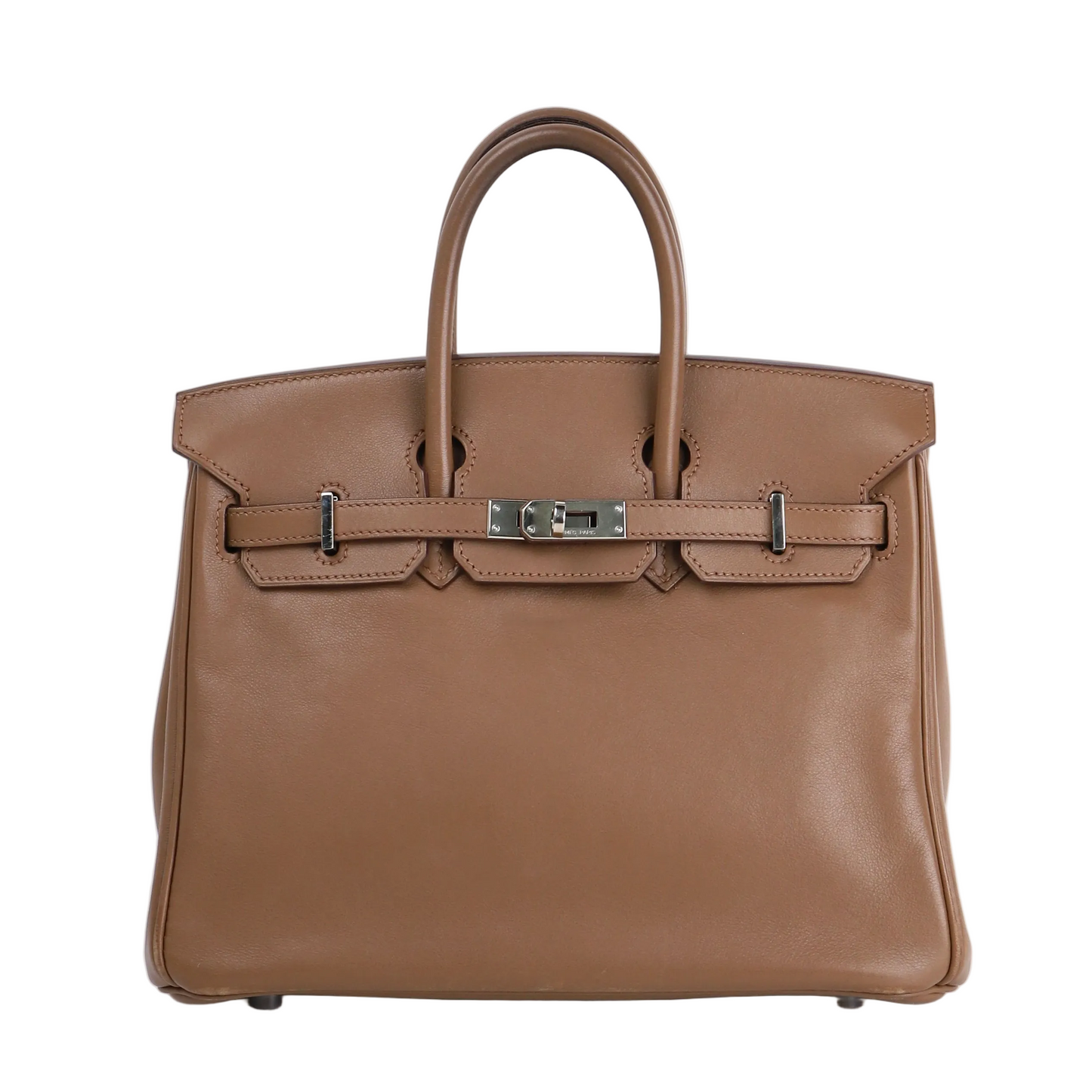 Hermes Birkin 25 Handbag in Swift Alezan 2009,front view