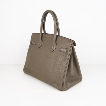 Hermes｜Birkin 30 Club Togo/Lizard  Etain/Graphite/Vert Olive  2011