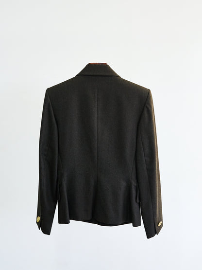 YSL |  Brown Blazer&Skirt wool Setup