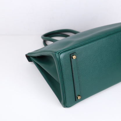 Hermes｜Birkin 35 Vachette Ardennes Vert Anglais 1994