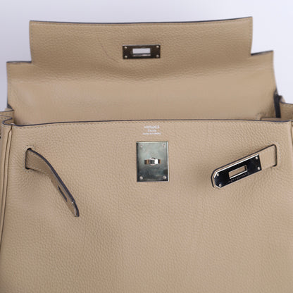Hermes Kelly 28 Handbag in Togo Trench 2017，inside