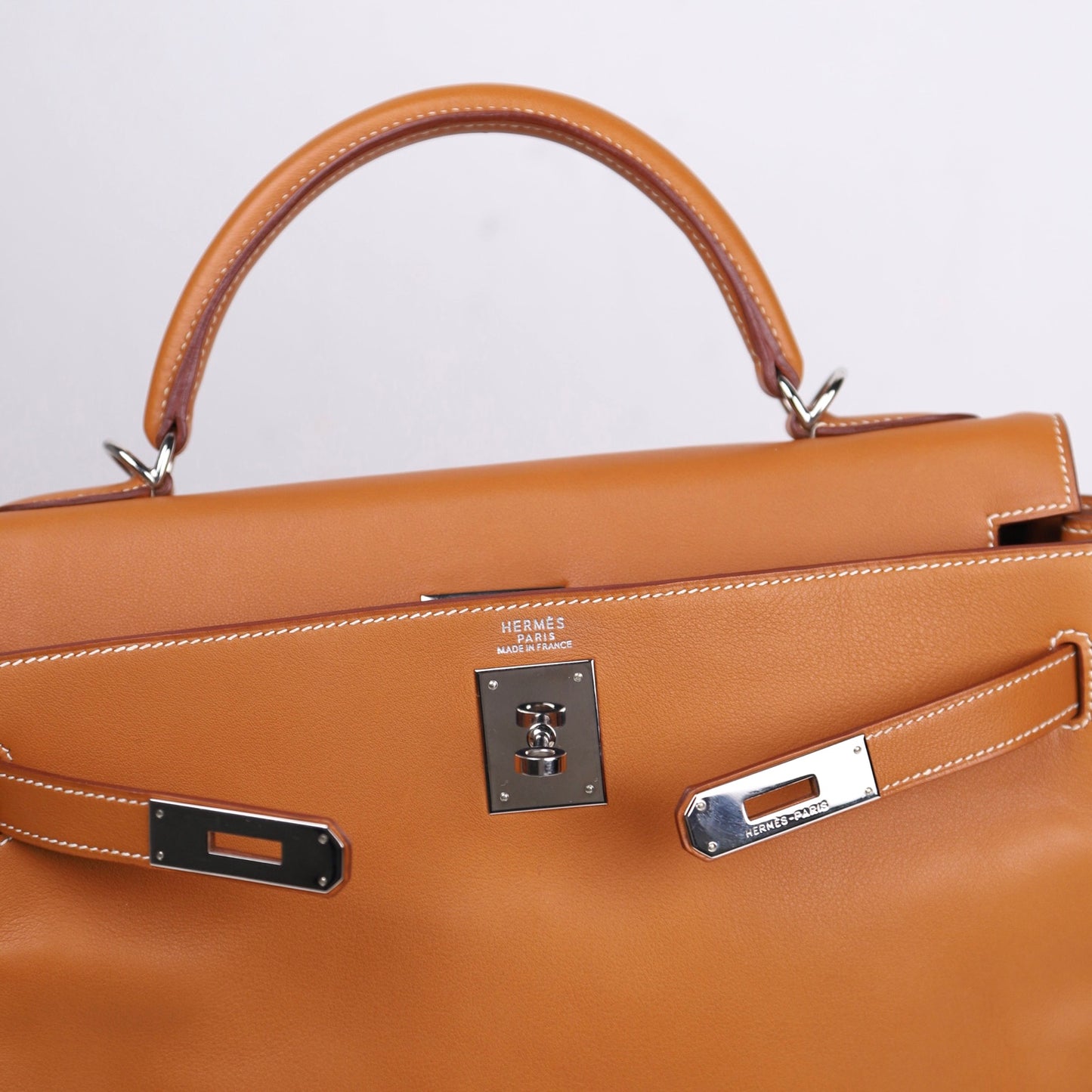 Hermes｜ Kelly 32 Handbag Gold Swift 2000
