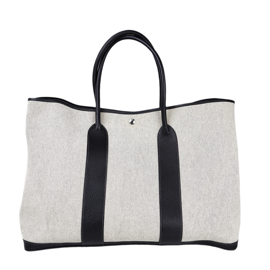 Hermes｜Garden Party GM Handbag Black Canvas  2006