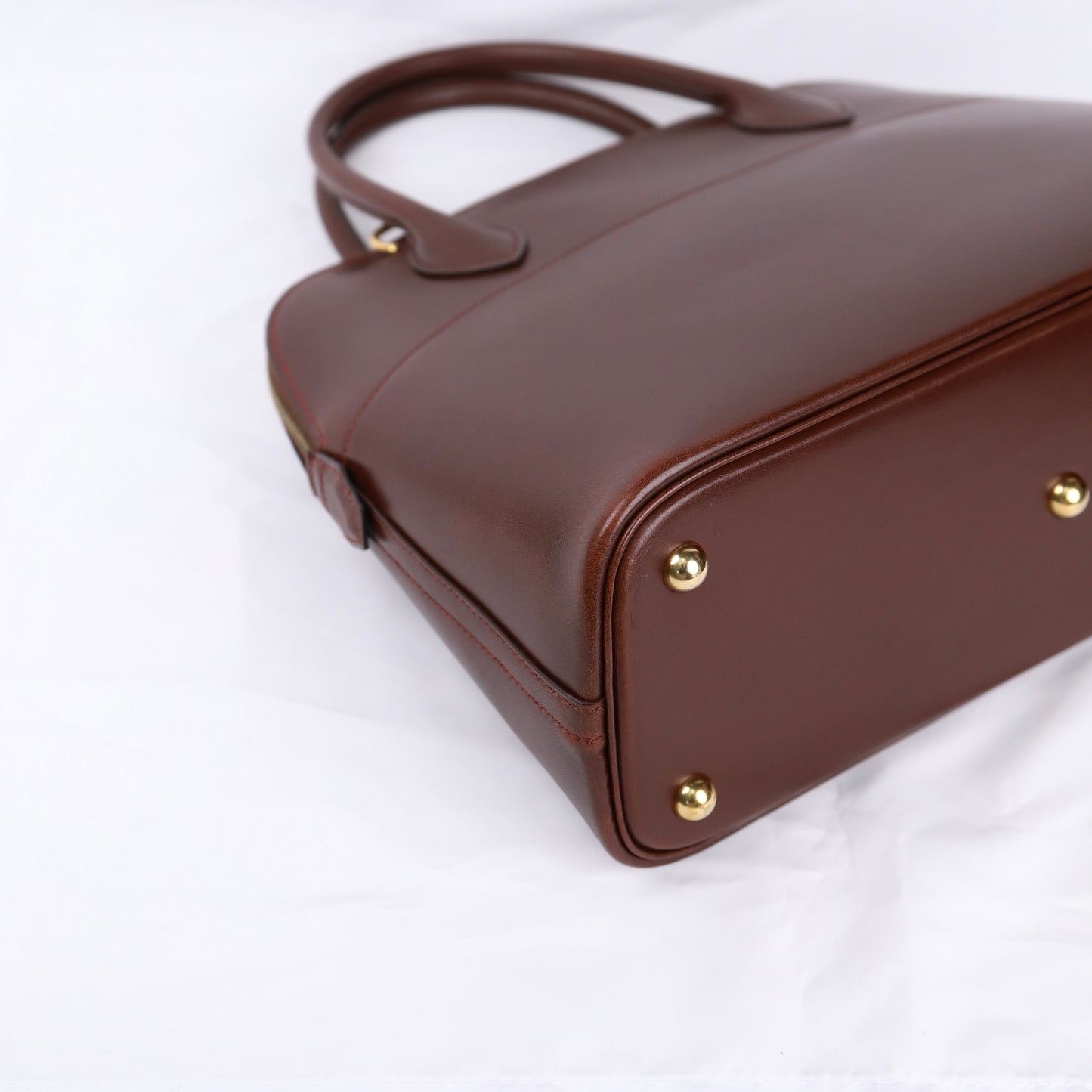 Hermes Bolide 31 Handbag in Box Calf Chocolat 2003，corner3