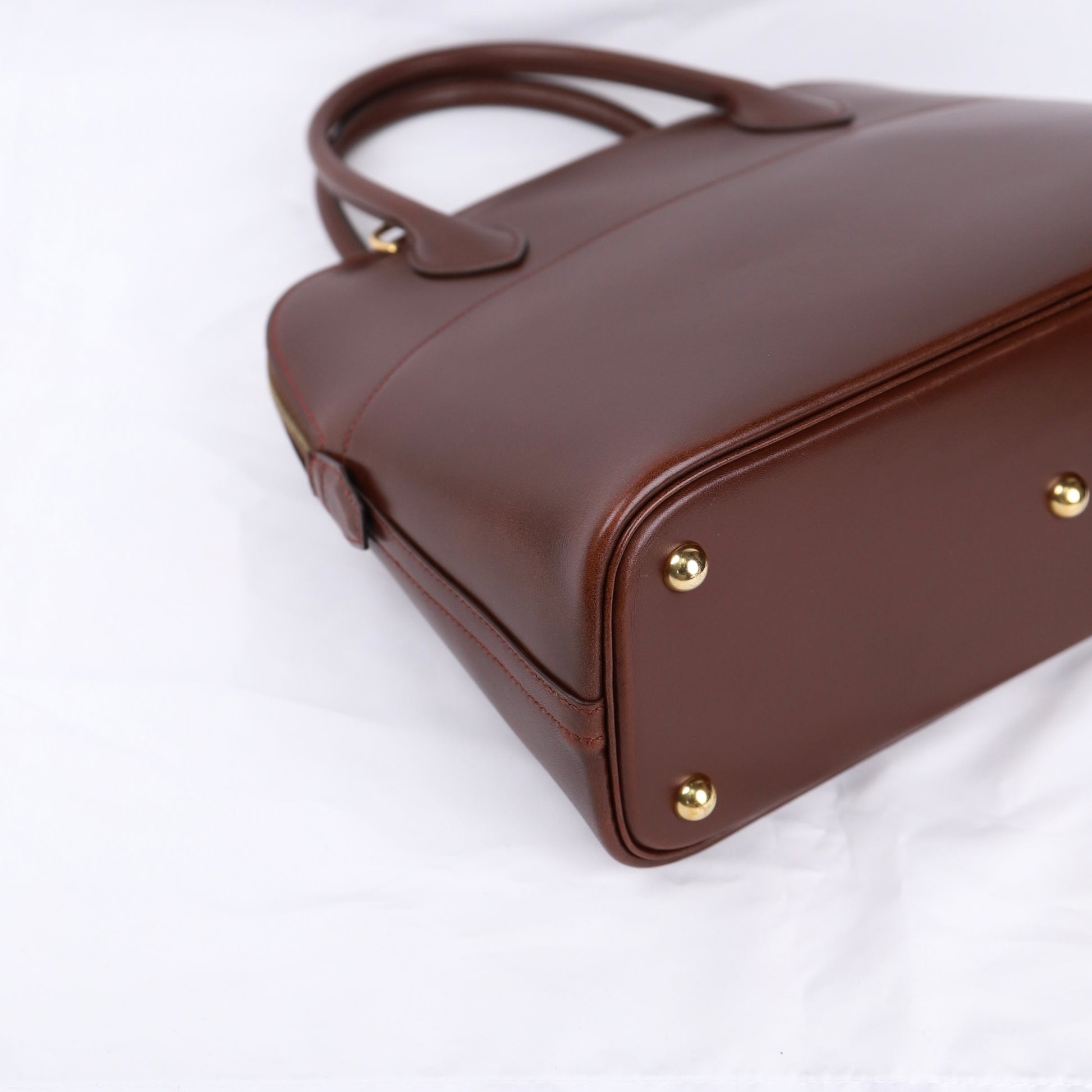 Hermes Bolide 31 Handbag in Box Calf Chocolat 2003，corner3