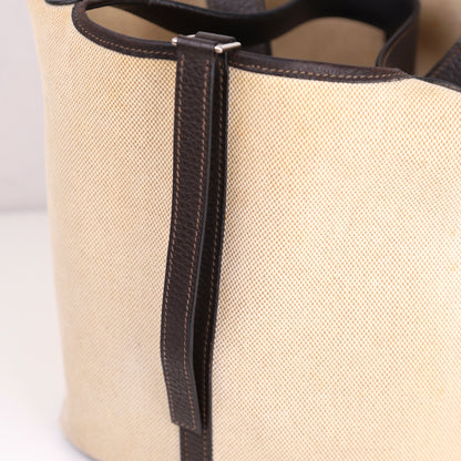 Hermes｜Picotin MM Handbag Toile Ebene 2004