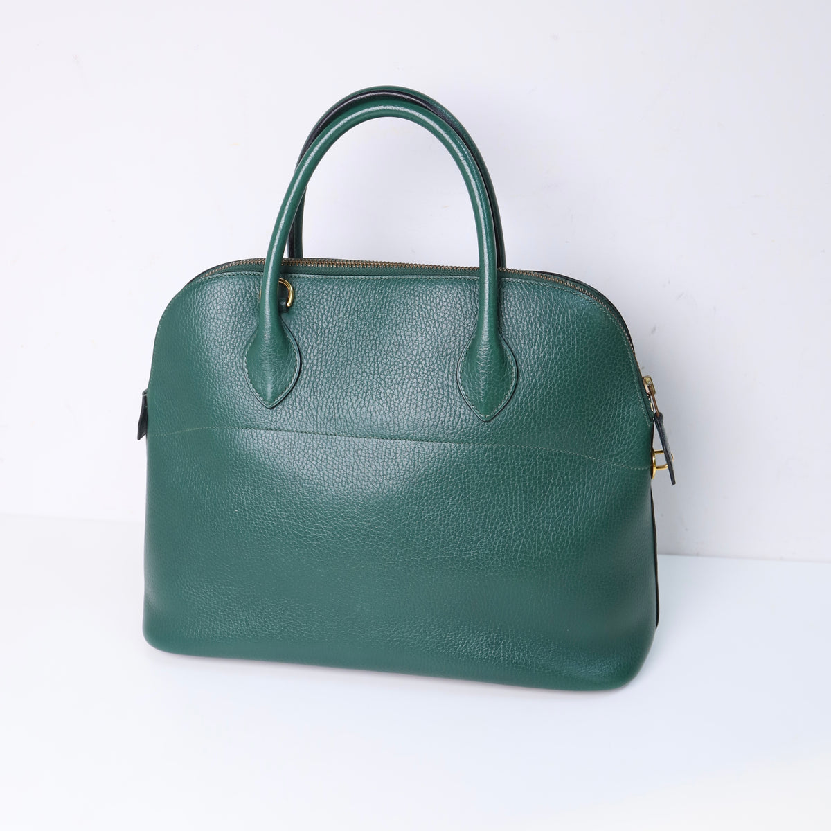 Hermes Bolide 35 2-Way in Vachette Ardennes Dark Green 1993