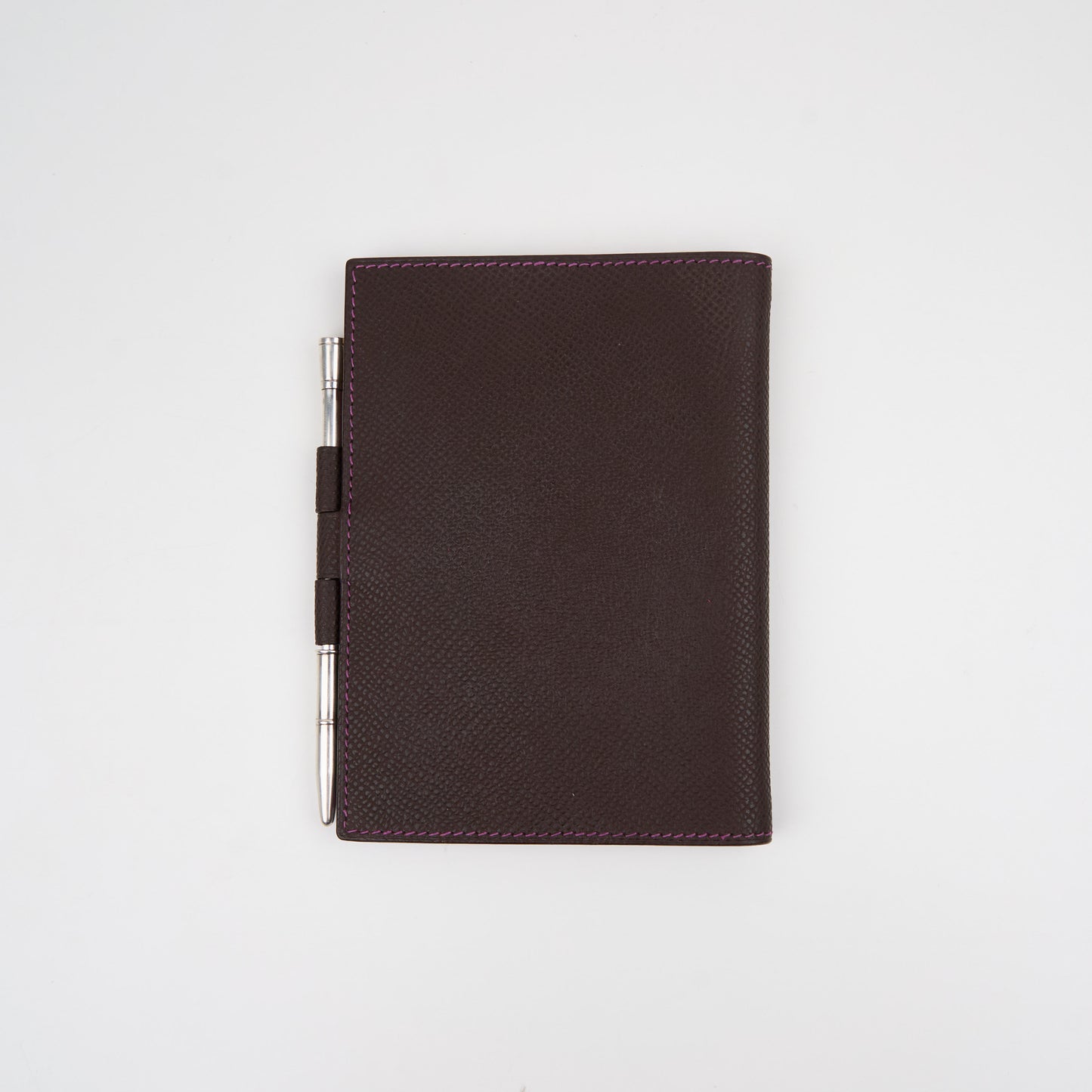 Hemres| Journal Case Passport Cover  Epsom Chocolat Cyclamen 2006