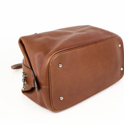 LOEWE｜ Brown Leather Boston Handbag Shoulder bag