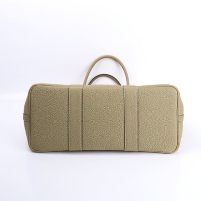 Hermes Garden Party TPM Handbag in  Poussiere Buffalo/Canvas 2022, bottom