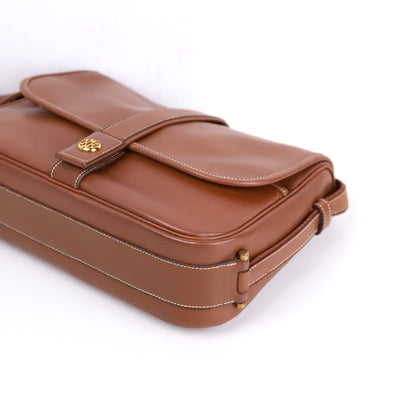 Hermes Noumea Shoulder Bag in Novillo Noisette 1985,corner2