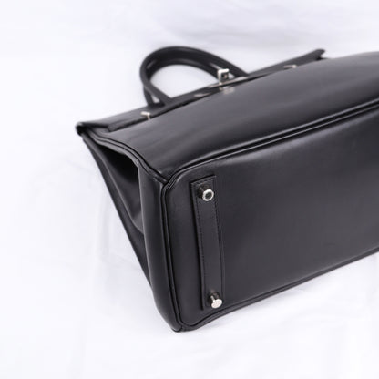 Hermes Hac 32 Handbag in Evercalf Black 2009，corner1