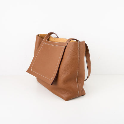 Hermes｜Cabasellier  Tote bag  Gold Taurillon Clemence 2022