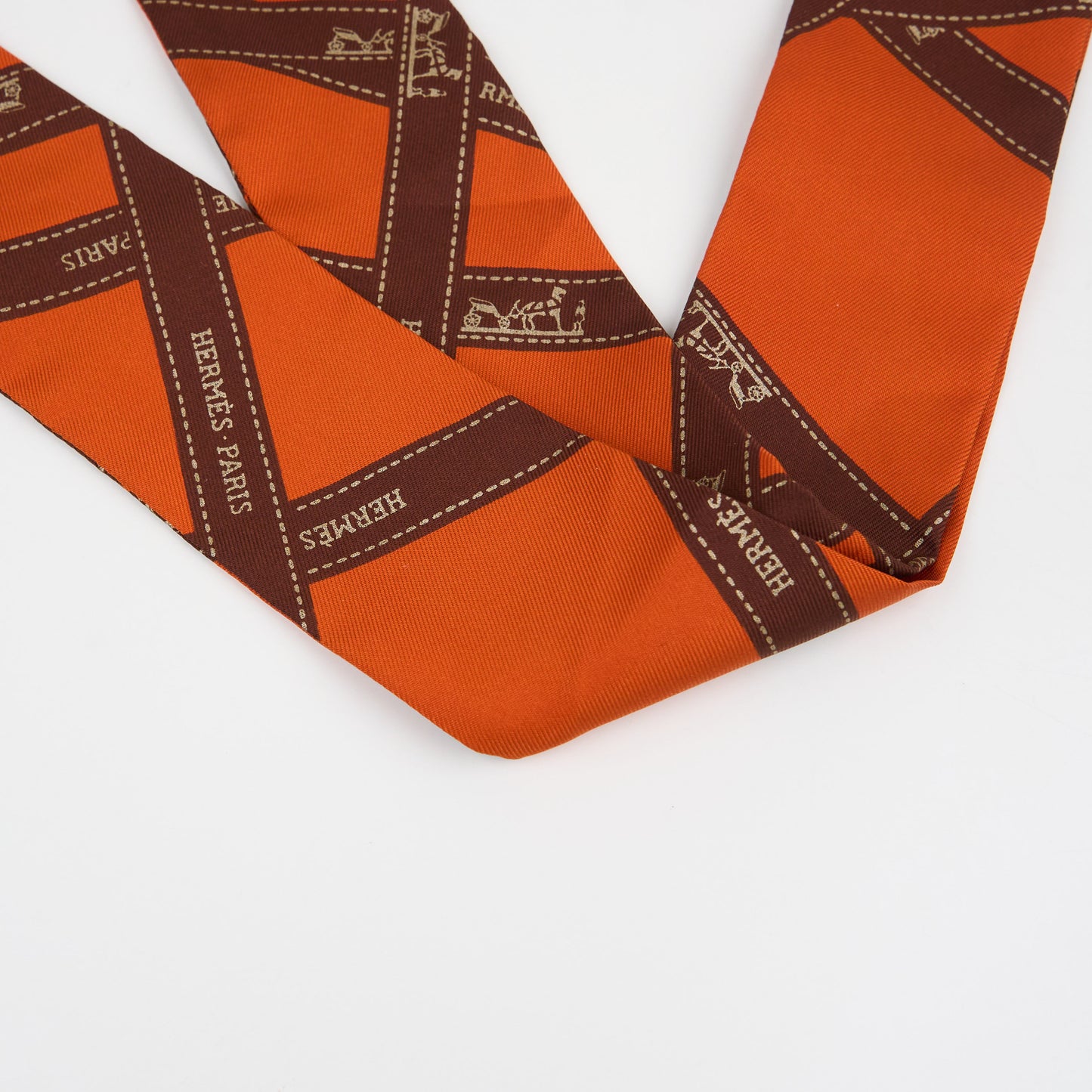 Hermes |Orange Ribbon  Twilly