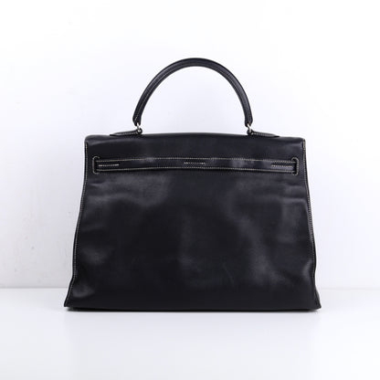 Hermes｜Kelly Flat  Handbag Black Swift 2007