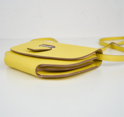 Hermes｜ Convoyeur shoulder bag  Lime Evercolor 2017