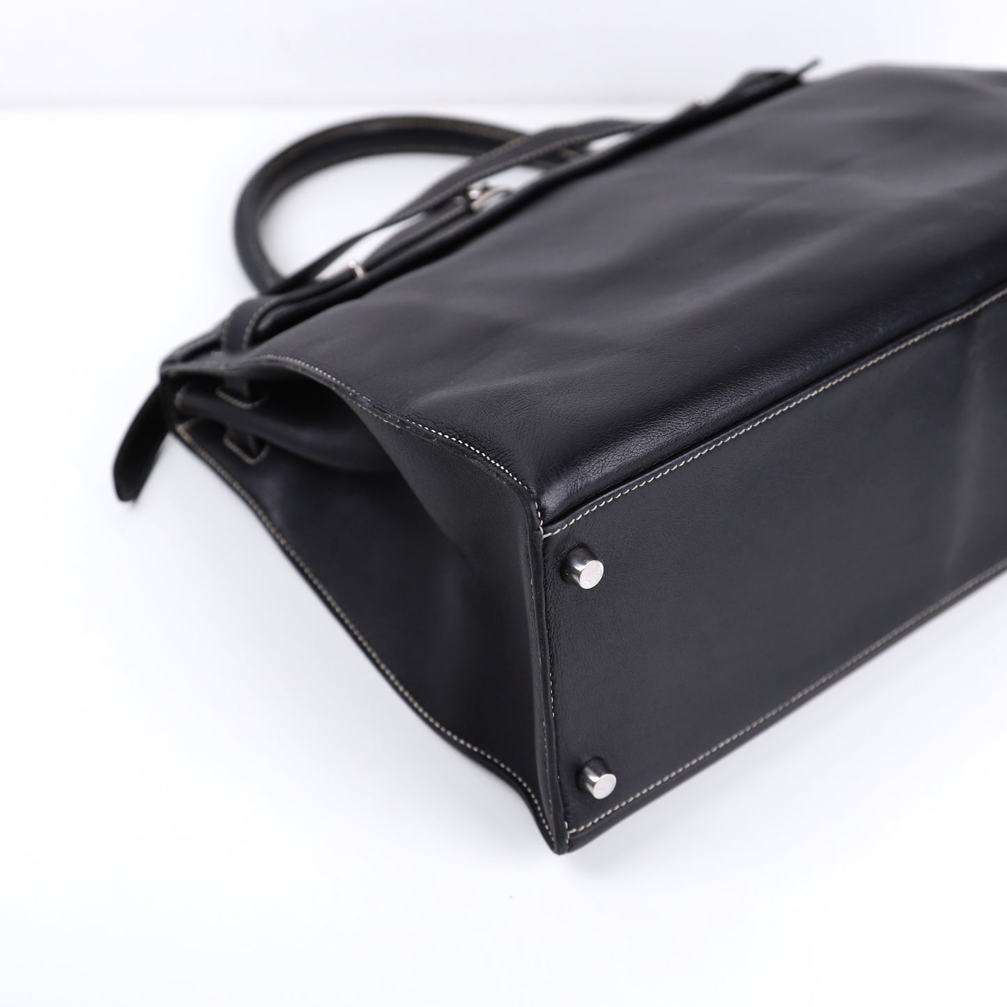 Hermes｜Kelly Flat  Handbag Black Swift 2007