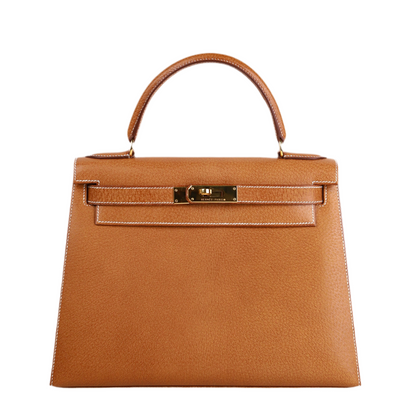 Hermes｜Kelly 28 Handbag Peau De Porc Gold 1994