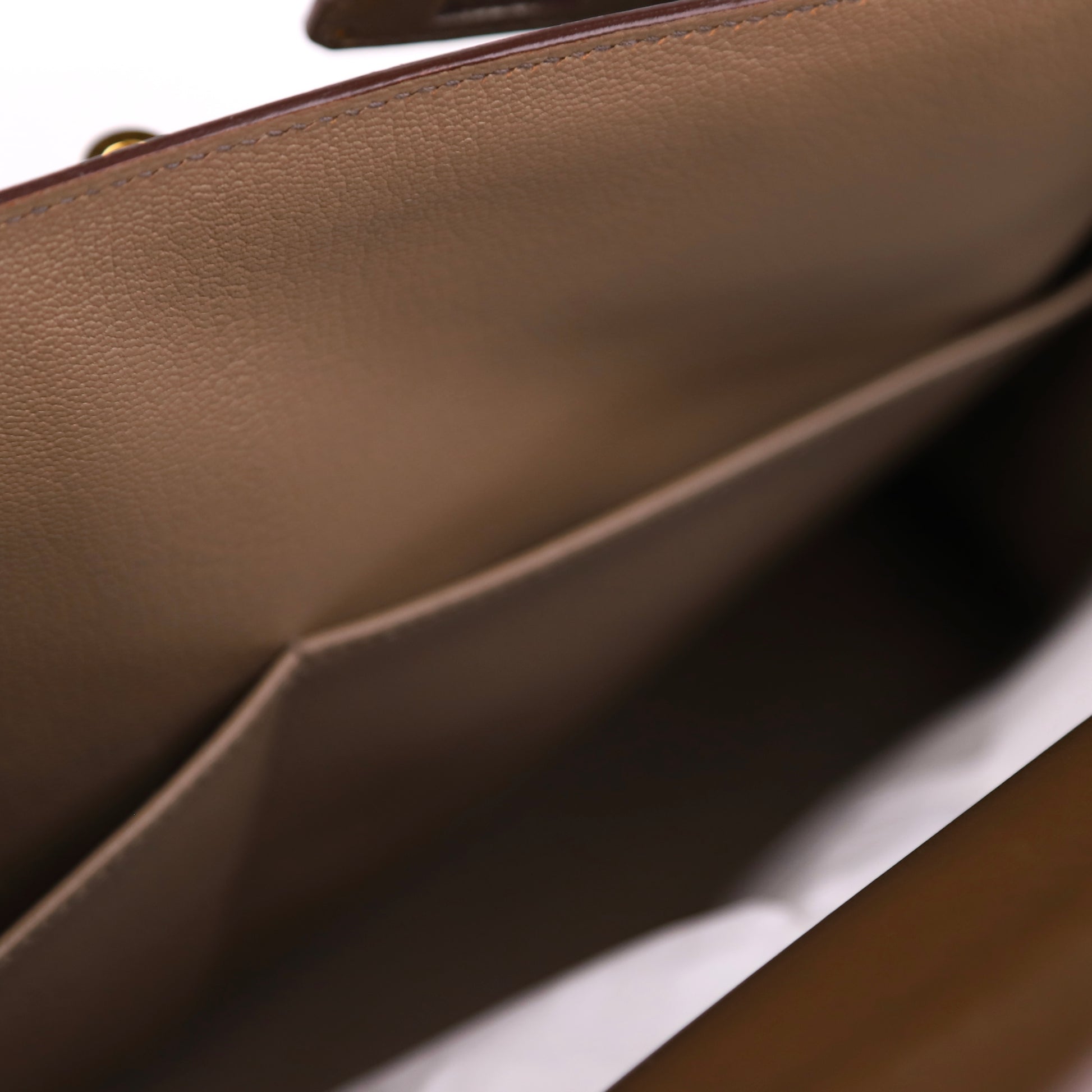 Hermes Kelly 35 Handbag Box Calf Olive Vert 2008, inside 