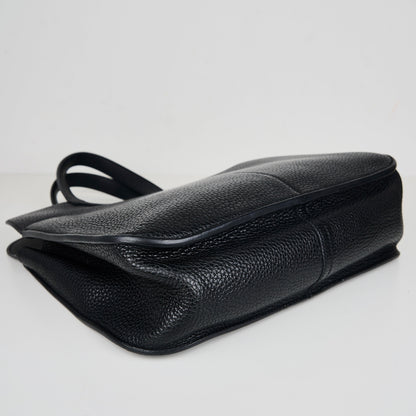 Hermes｜ Halzan 31 Black Taurillon Clemence 5 way handbag  C 2018