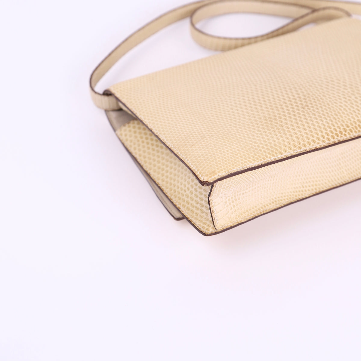 Hermes Vintage 2Way Shoulder Bag in Lizard 1986,corner3
