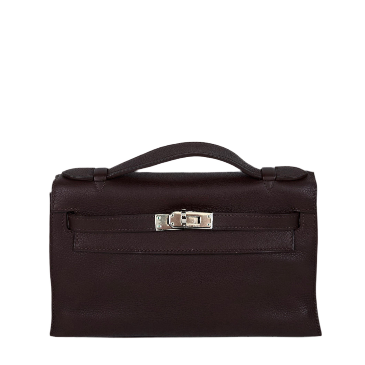 Hermes｜Kelly Pochette Havana Handbag Evergrain 2006