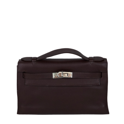 Hermes｜Kelly Pochette Havana Handbag Evergrain 2006