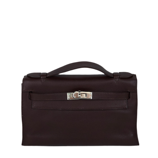 Hermes｜Kelly Pochette Havana Handbag Evergrain 2006