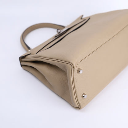 Hermes Kelly 28 Handbag in Togo Trench 2017，corner1