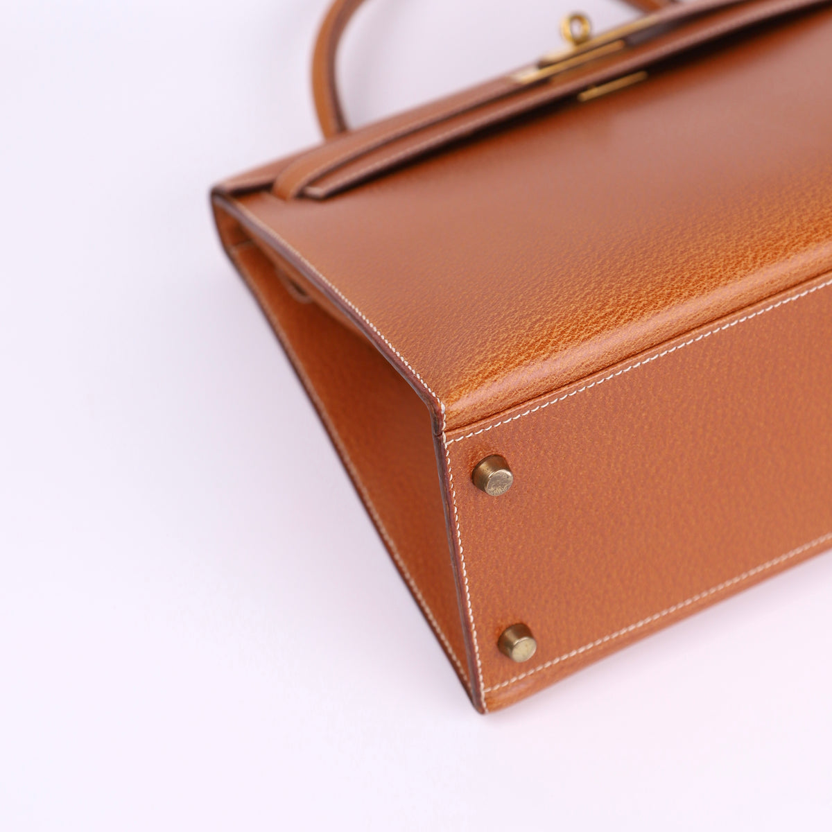 Hermes Kelly 32 in Peau De Porc/Pig Skin Gold 1991 GHW,corner1