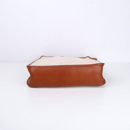 Hermès Vespa Shoulder Bag in Barenia/Toile Fauve 1996,bottom view