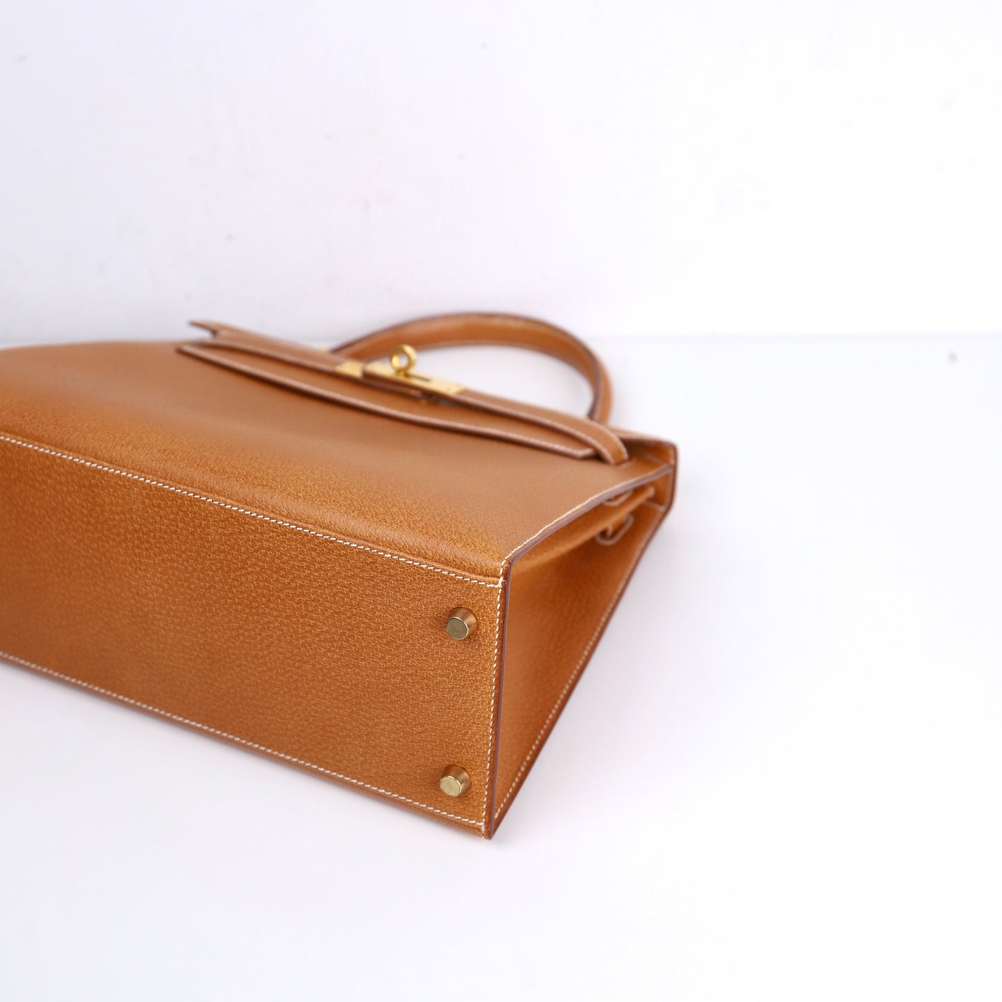 Hermes｜Kelly 28 Handbag Peau De Porc Gold 1994